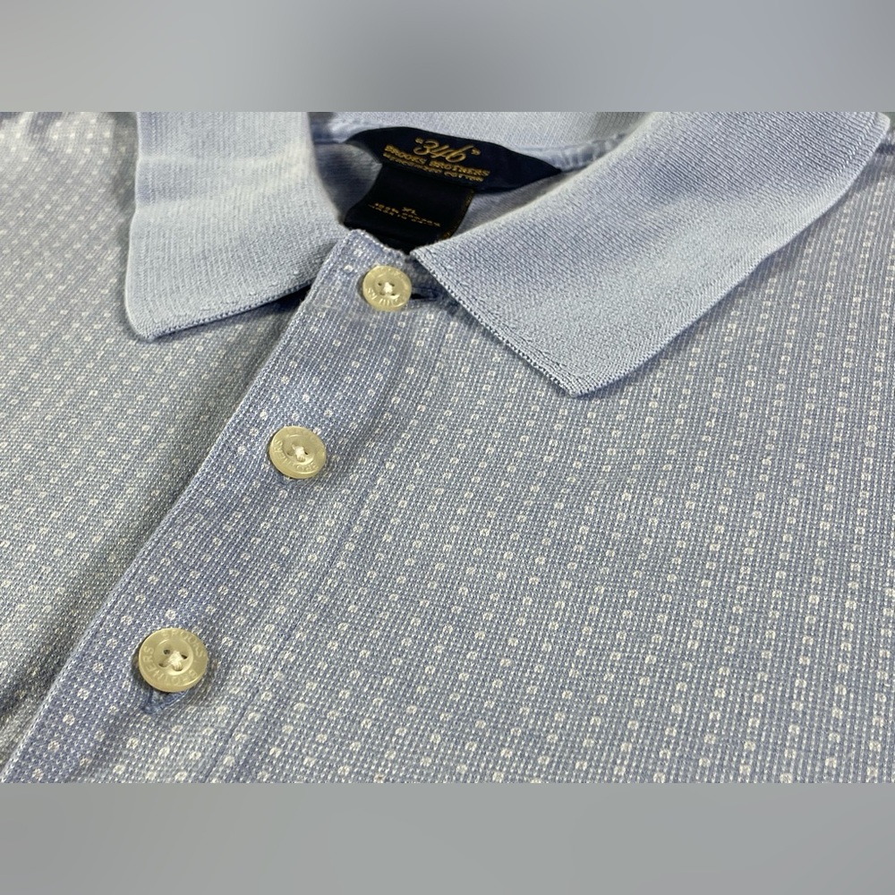 Brooks Brothers “346” Short Sleeve Mini Polkadot Polo